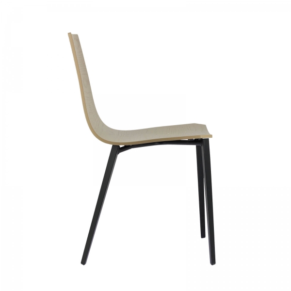 Chaise moderne en bois et pieds en métal - Salt Mobliberica - 4