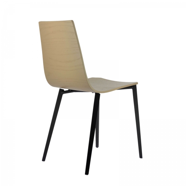 Chaise moderne en bois et pieds en métal - Salt Mobliberica - 5