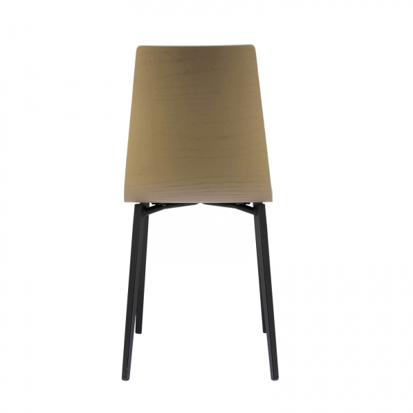 Chaise moderne en bois et pieds en métal - Salt Mobliberica - 6