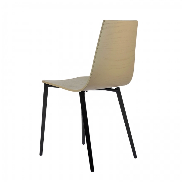 Chaise moderne en bois et pieds en métal - Salt Mobliberica - 7