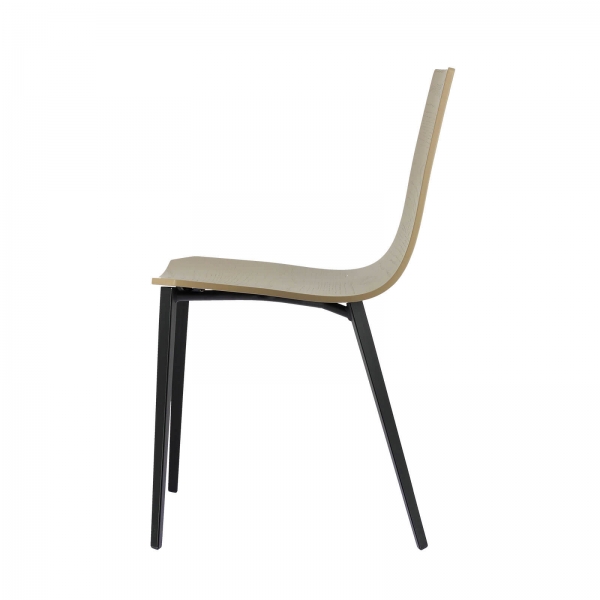 Chaise moderne en bois et pieds en métal - Salt Mobliberica - 8