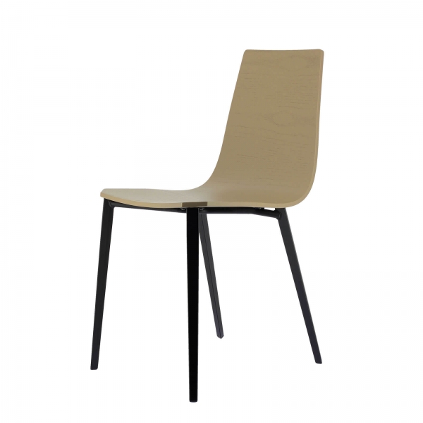 Chaise moderne en bois et pieds en métal - Salt Mobliberica - 9