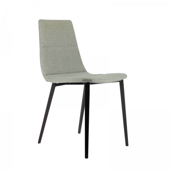 Chaise moderne avec coque tapissée en tissu - Salt - 5