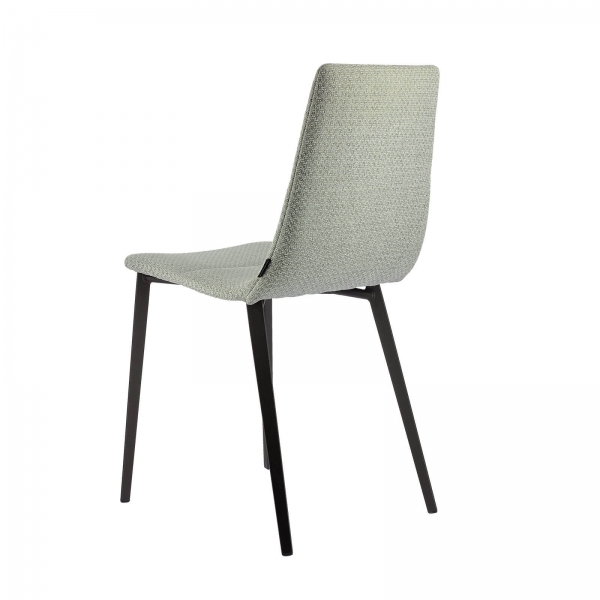 Chaise moderne avec coque tapissée en tissu - Salt - 9