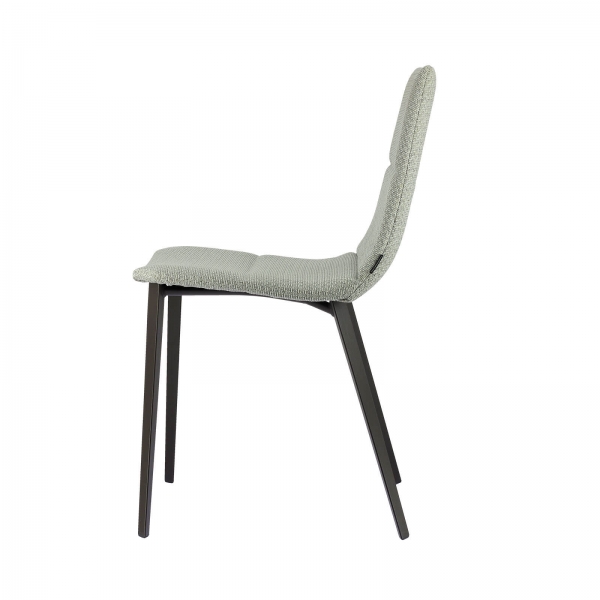 Chaise moderne avec coque tapissée en tissu - Salt - 10