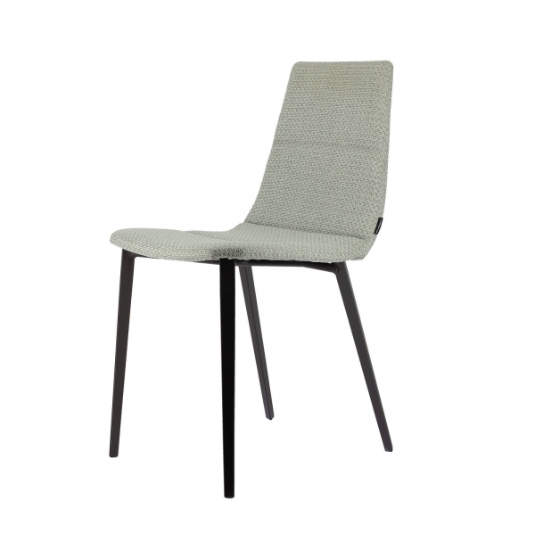Chaise moderne avec coque tapissée en tissu - Salt - 11