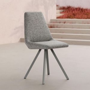 Chaise design en tissu avec pieds en métal - Oru Mobliberica®