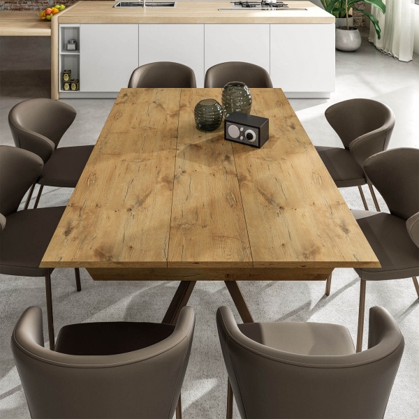 Table moderne extensible avec pieds mikado - Lungo largo - 4