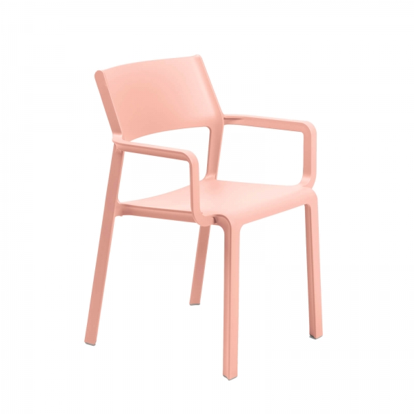 Fauteuil empilable en polypropylène rose - Trill - 7