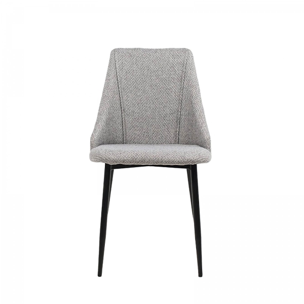 Chaise de séjour confortable en tissu gris clair - Salt - 2