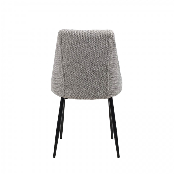 Chaise moderne confortable en tissu gris clair - Salt - 6
