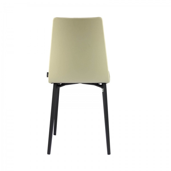 Chaise avec coque matelassée en simili et pieds métal - Salt Mobliberica® - 6