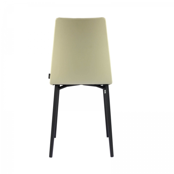 Chaise avec coque matelassée en simili et pieds métal- Salt Mobliberica® - 10