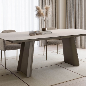 Table design fixe en céramique avec pieds métal - TUL Mobliberica®