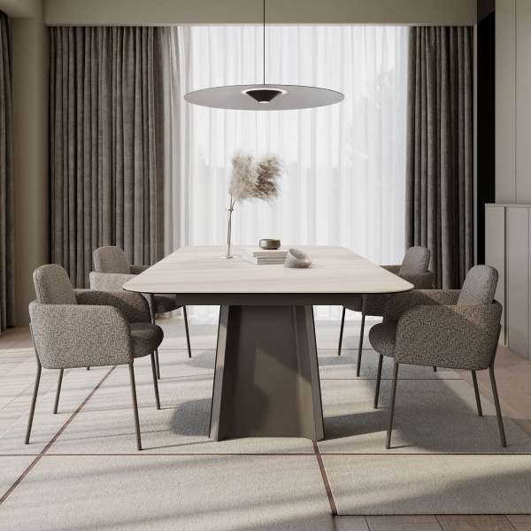 Table design fixe en céramique avec pieds métal - TUL Mobliberica® - 2