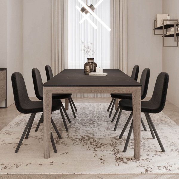 Table en céramique avec pieds en bois - Ilex Mobliberica® - 5