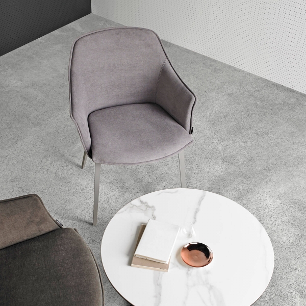 Fauteuil moderne en tissu avec pieds en métal - Kedua Mobliberica® - 6