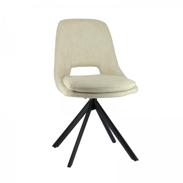 Chaise moderne en tissu rembourrée pieds en métal - Azalée - 13