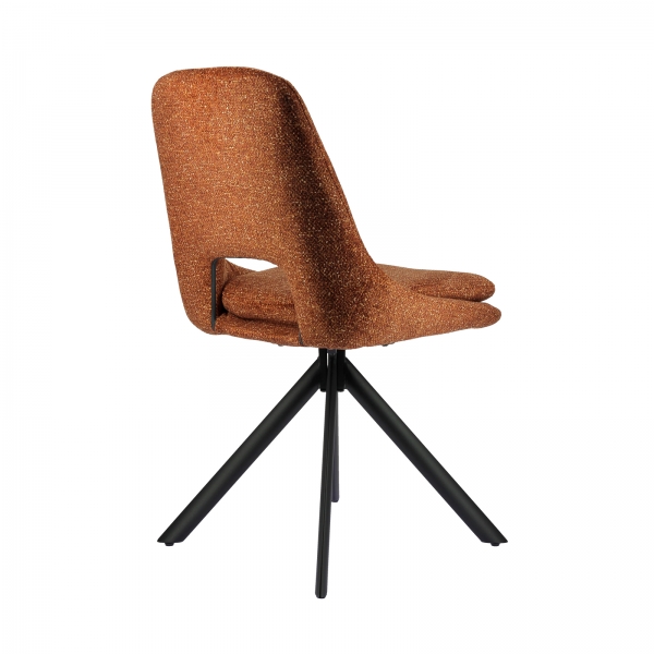 Chaise moderne rembourrée pieds en métal noir - Azalée - 7