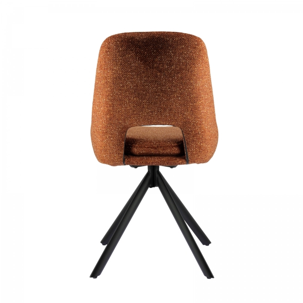 Chaise contemporaine rembourrée pieds en métal noir - Azalée - 8