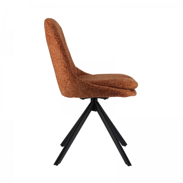 Chaise rembourrée pieds en métal noir - Azalée - 6
