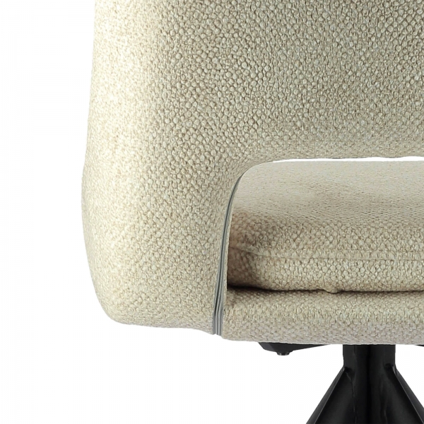 Chaise moderne en tissu rembourrée pieds en métal - Azalée - 14