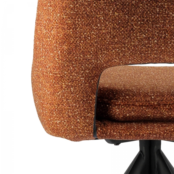 Chaise moderne en tissu rembourrée pieds en métal - Azalée - 4