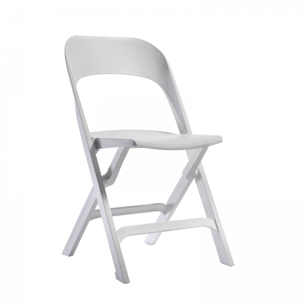 Chaise pliante en polypropylène blanc - Flap - 4