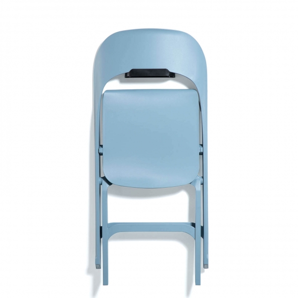 Chaise pliable en polypropylène bleu - Flap - 12