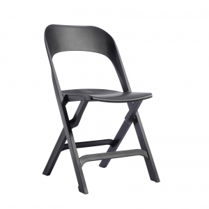 Chaise pliante en polypropylène noir - Flap