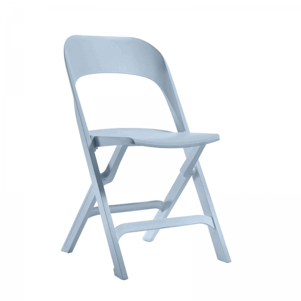 Chaise pliante en polypropylène bleu - Flap - 11