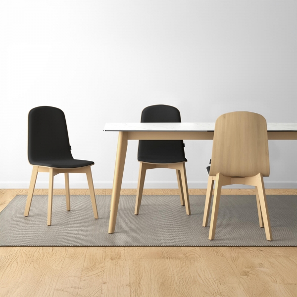 Table scandinave en céramique et bois massif fabriquée en Espagne - Atlas - 4