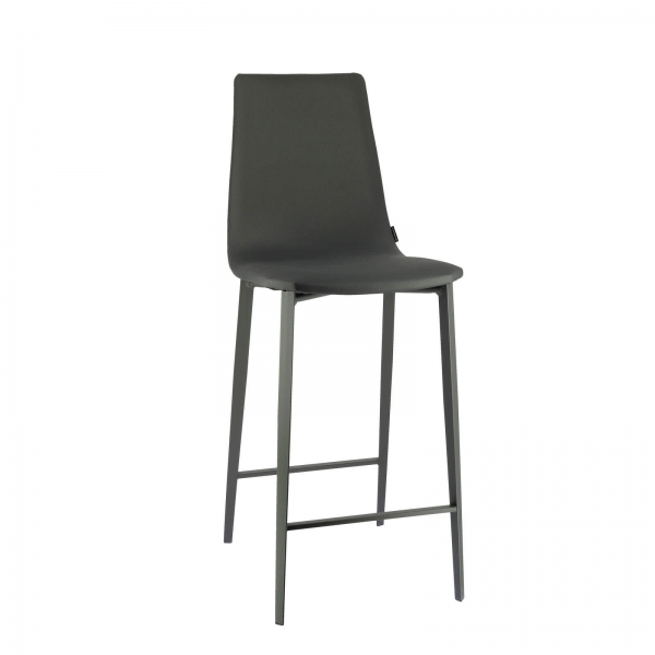 Tabouret snack coque en simili et pieds en métal - Salt Mobliberica® - 1