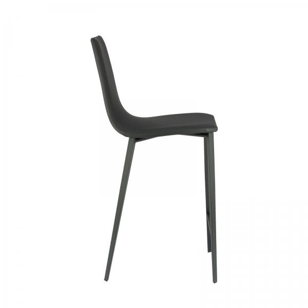 Tabouret snack coque en simili et pieds en métal - Salt Mobliberica® - 4