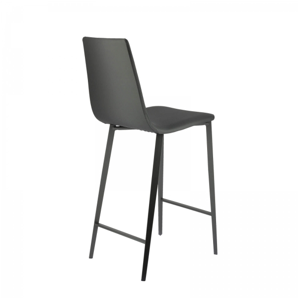 Tabouret snack coque en simili et pieds en métal - Salt Mobliberica® - 5