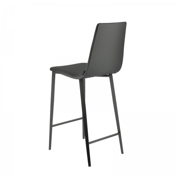 Tabouret snack coque en simili et pieds en métal - Salt Mobliberica® - 7