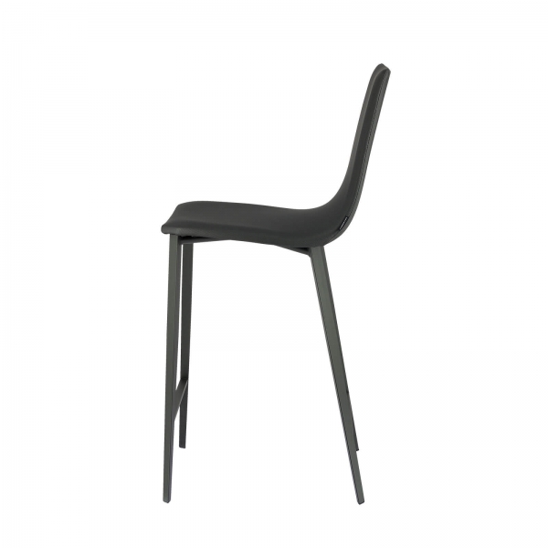 Tabouret snack coque en simili et pieds en métal - Salt Mobliberica® - 8