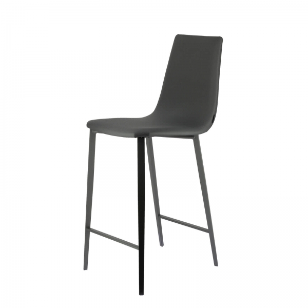 Tabouret snack coque en simili et pieds en métal - Salt Mobliberica® - 9