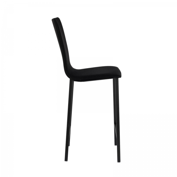 Tabouret haut en tissu noir dossier haut - Koko Mobliberica® - 4