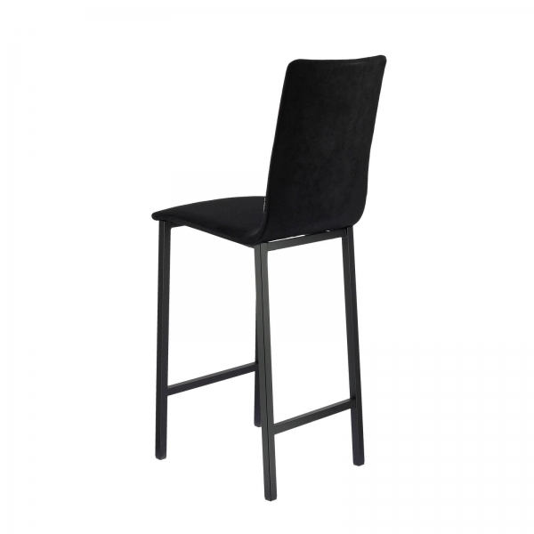 Tabouret en tissu noir dossier haut - Koko Mobliberica® - 7
