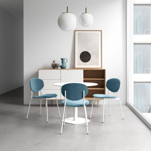 Table de cuisine ronde en verre petit espace - Circus - 2