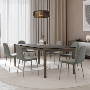Table extensible rectangulaire en céramique avec pieds métal - Ilex Mobliberica®