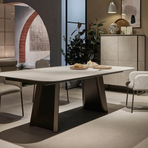 Table design extensible en céramique avec pieds métal - TUL Mobliberica®