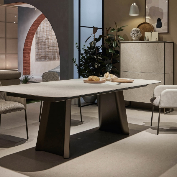 Table design extensible en céramique avec pieds métal - TUL Mobliberica® - 1