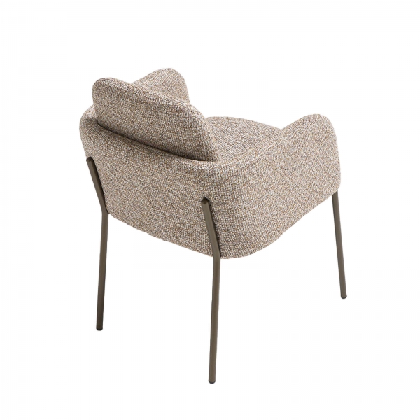 Fauteuil design avec accoudoirs en tissu et pieds métal - Nai Mobliberica® - 4