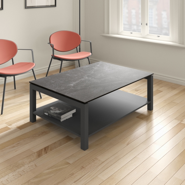 Table basse en dekton et en acier  - 3
