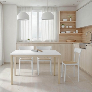 Table de cuisine en céramique avec rallonge - Toy bois