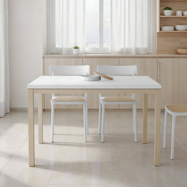 Table de cuisine en céramique avec rallonge - Toy bois - 1