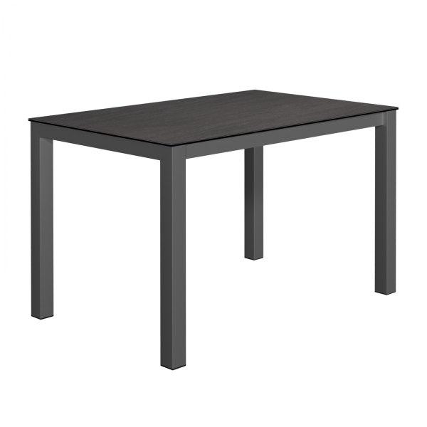 Table hauteur 90 cm en Dekton rectangulaire avec pieds en métal avec tabourets Fantasy - Lakera - 2