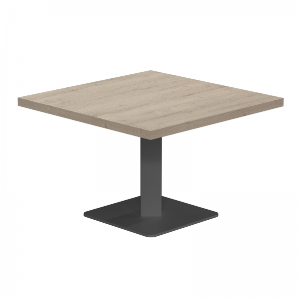 table basse carrée en stratifié et métal ibero mini  - 2
